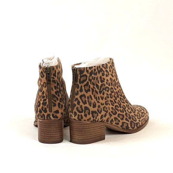 New Anthropologie's Seychelles Floodplains Leopard Suede Leather Ankle Bootie 8 - Picture 6 of 8